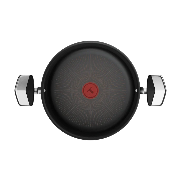 Tefal Space+ Excellence+ Induction Non-Stick Shallowpan 28cm + Lid top view interior coating
