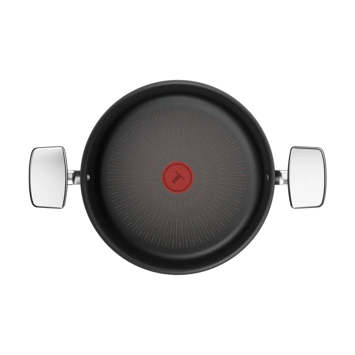 Tefal Space+ Excellence+ Induction Non-Stick Stewpot 24cm + Lid top view non-stick coating