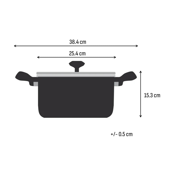 Tefal Space+ Excellence+ Induction Non-Stick Stewpot 24cm + Lid Dimensions