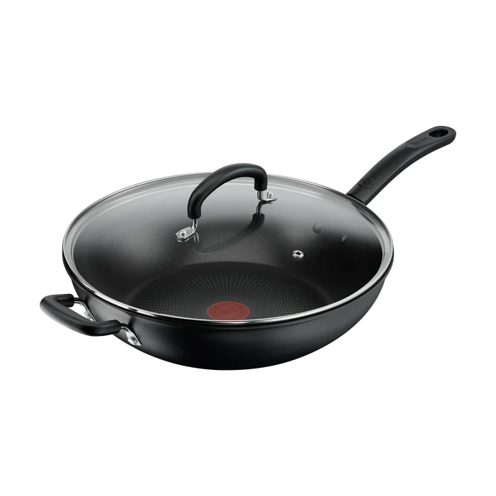 Tefal Specialty Hard Anodised Non-Stick Wok 32cm + Lid