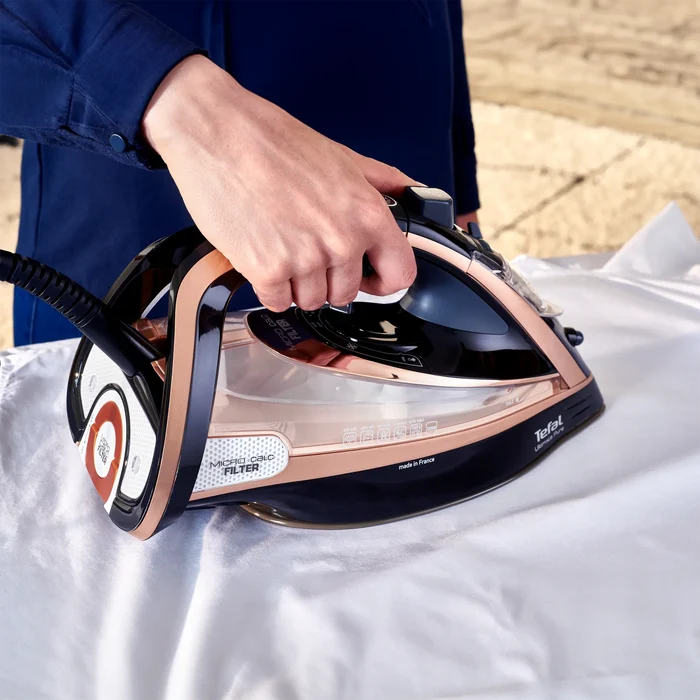Tefal Ultimate Pure Anti-Calc Steam Iron FV9849 in use