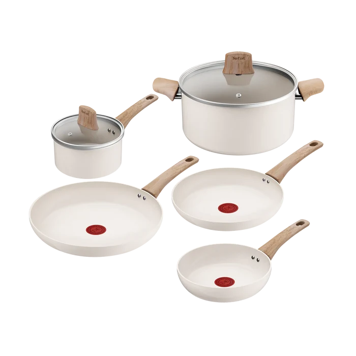 Tefal Vivaceram Induction Ceramic Beige 5pc Set