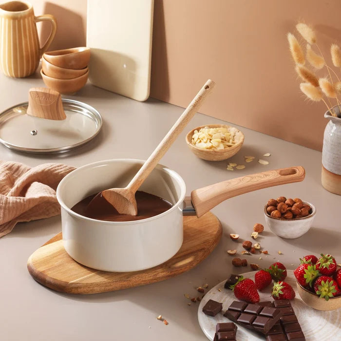 Tefal Vivaceram Induction Ceramic Beige 5pc Cookware Set C445S517