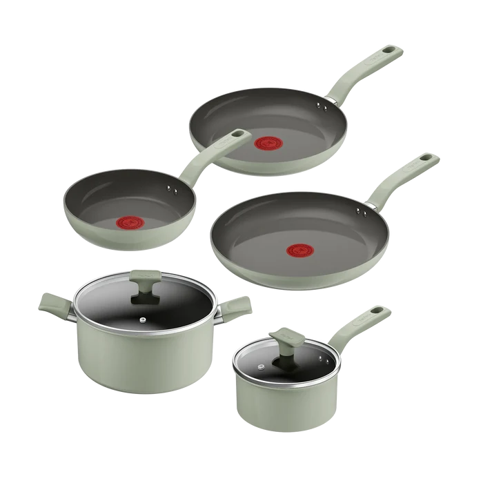 Tefal Vivaceram Induction Ceramic Green Lichen 5pc Set
