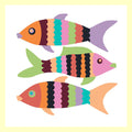 Three Funky Fish Square Pillow Swap