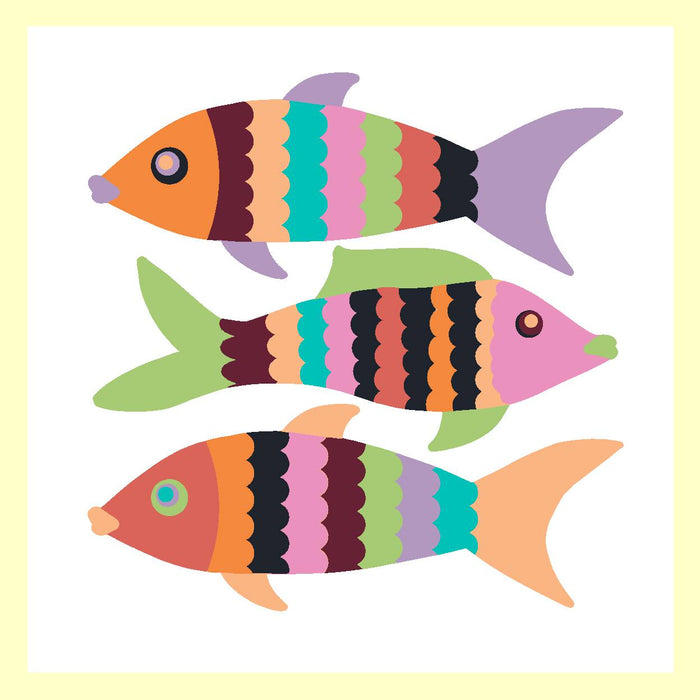 Three Funky Fish Square Pillow Swap