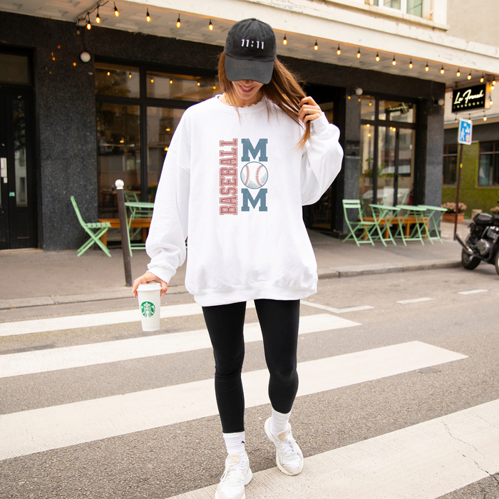 Throwback Baseball Mom Sweatshirt