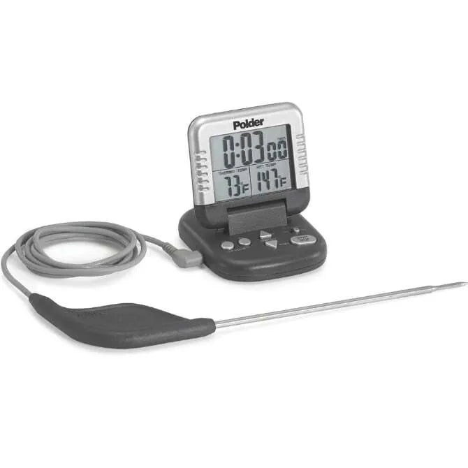 Timer/Thermometer With Probe on white background