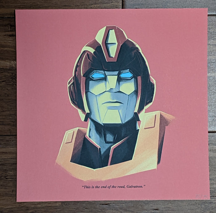 Transformers Rodimus Prime by Matt Ferguson, 8" x 8" Screen Print