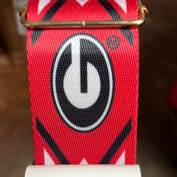 Two Inch Wide Printed Purse Strap-University of Georgia