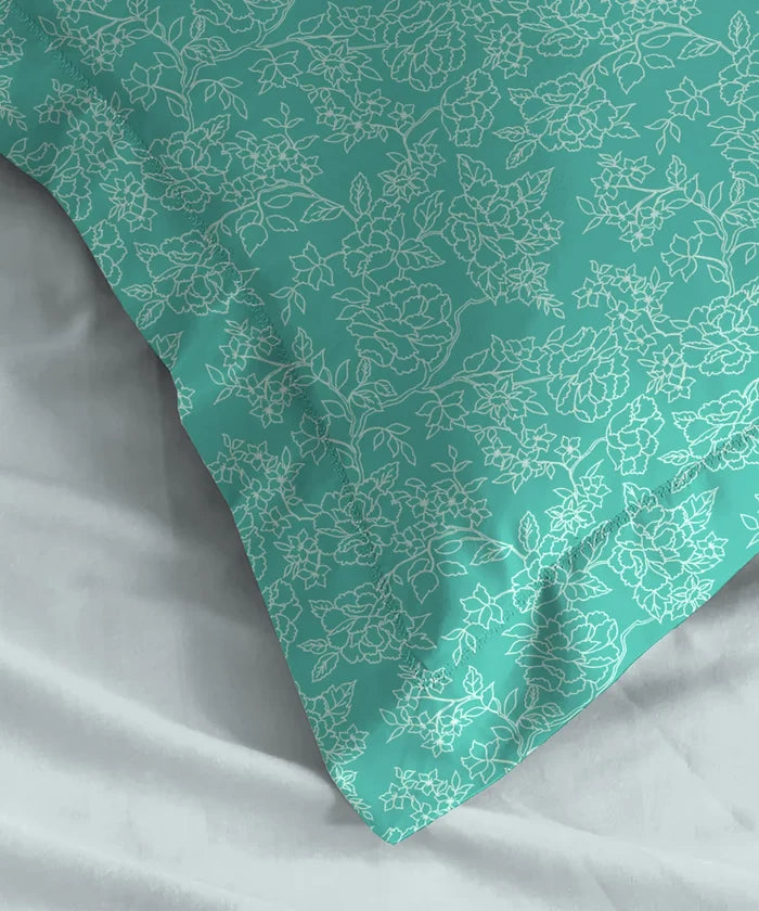 Urban Comfort Pillow Covers Set, Juliet Blue| 144 TC Cotton