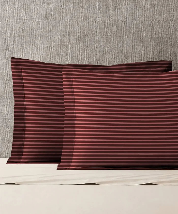 Urban Comfort Pillow Covers Set, Modern Brown| 144 TC Cotton