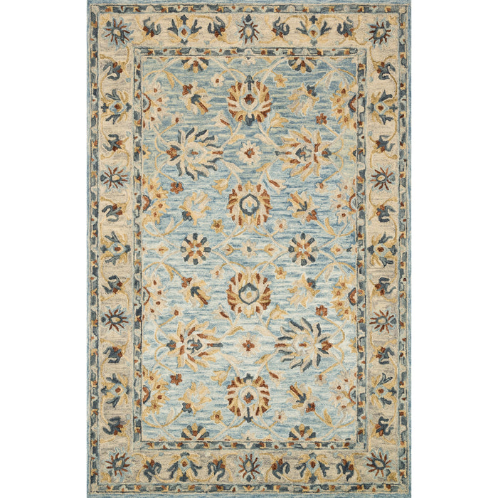 Rugs by Roo Loloi Victoria Lt. Blue Natural Area Rug in size 18" x 18" Sample