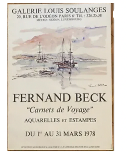 Vintage 1978 Fernand Beck French Exhibition Poster