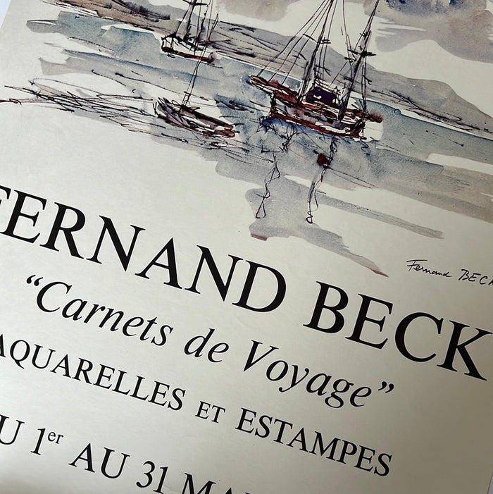 Vintage 1978 Fernand Beck French Exhibition Poster