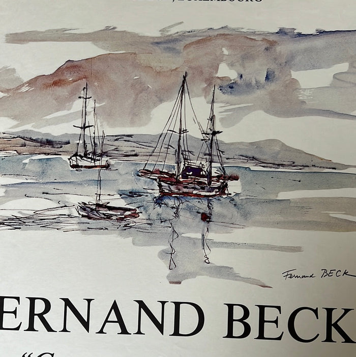 Vintage 1978 Fernand Beck French Exhibition Poster
