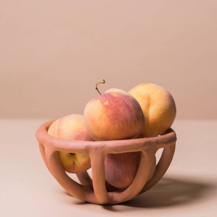 Virginia Sin Prong Fruit Bowl in Terracotta