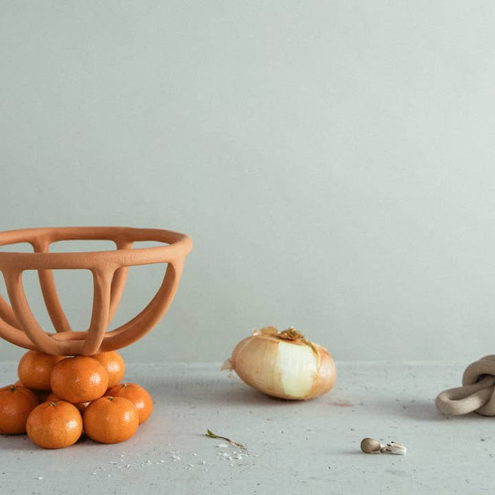 Virginia Sin Prong Fruit Bowl in Terracotta