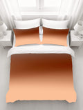 Warm Brown Sunset Gradient Minimalist Design Duvet Cover