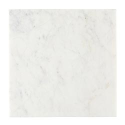 WHITE MARBLE FOOTED TRAY, 10"