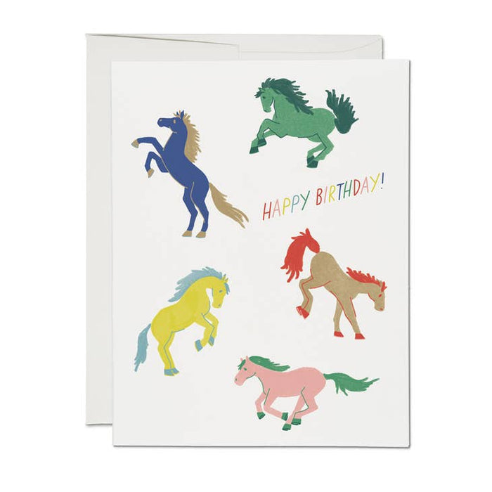 Wild Horses Birthday Card