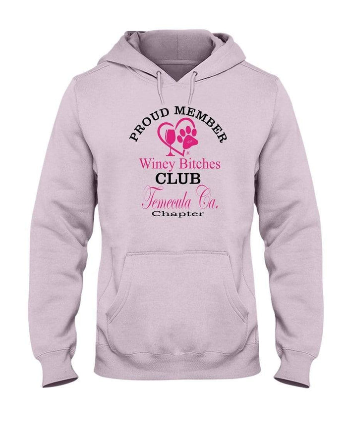 Sweatshirts Classic Pink / S Winey Bitches Club-Proud Member- Temecula Ca Chapter 50/50 Hoodie WineyBitchesCo