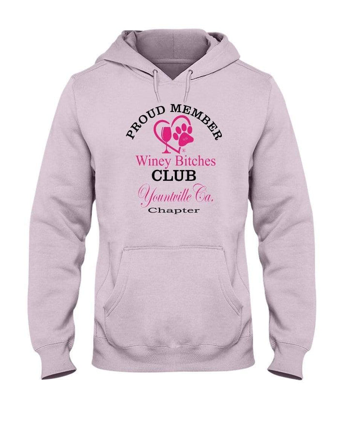 Sweatshirts Classic Pink / S Winey Bitches Club-Proud Member- Yountville Ca Chapter 50/50 Hoodie WineyBitchesCo