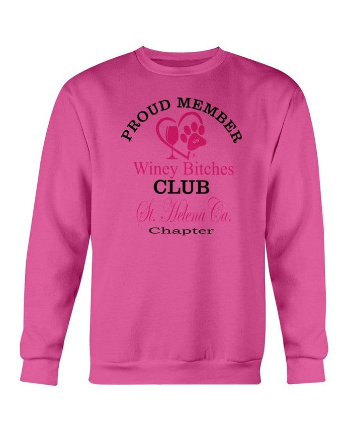 Sweatshirts Heliconia / S Winey Bitches Club-Proud Member-St. Helena Ca ChapterSweatshirt - Crew WineyBitchesCo