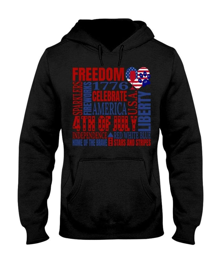 Sweatshirts Black / S Winey Bitches Co "Celebrate America" 50/50 Hoodie WineyBitchesCo