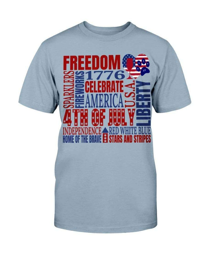 Shirts Stone Blue / S Winey Bitches Co "Celebrate America" Ultra Cotton T-Shirt-4th of July WineyBitchesCo