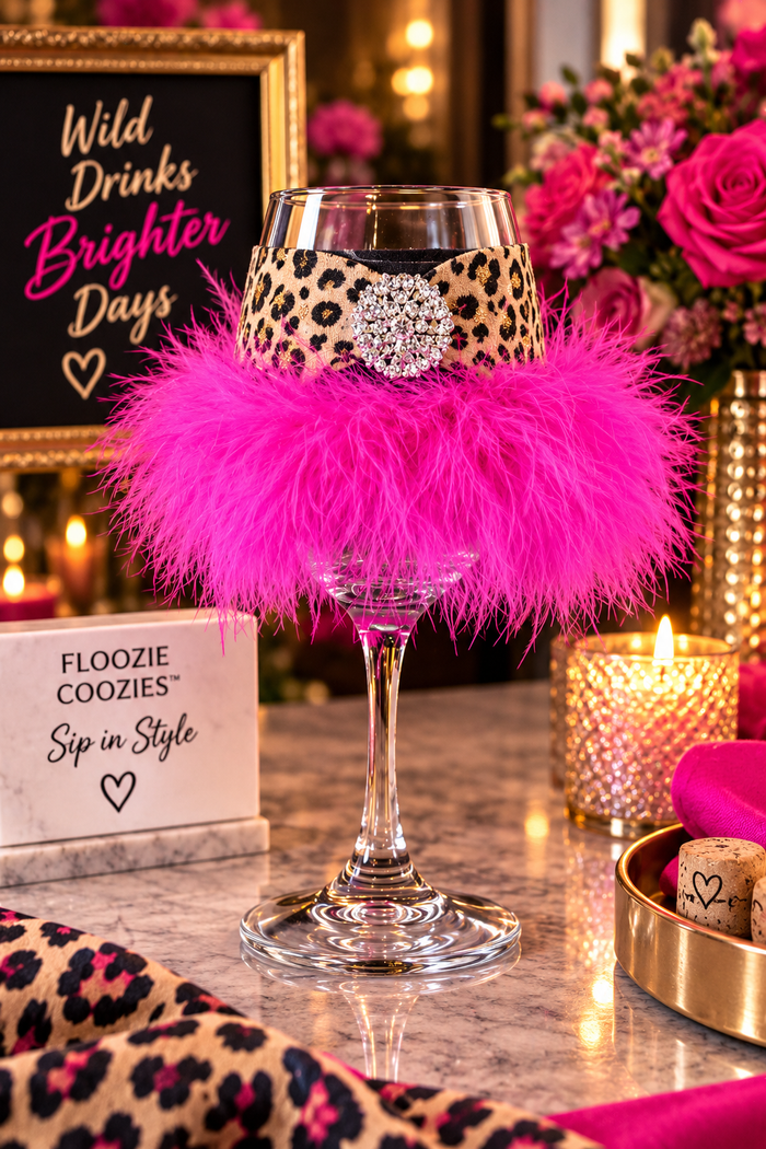 Winey Bitches Co. “Exotic Pink” Jeweled Floozie Coozie™