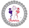 🎇💋🍷 Winey Bitches Co Flamerica Flamingos Patriotic Tipsy Sip Magnectic Wine Charms