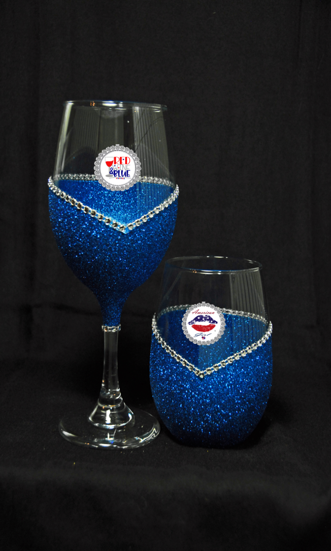 🍷💋  Winey Bitches Co Free-Dom Puppies Patriotic Tipsy Sip  Magnectic Wine Charm