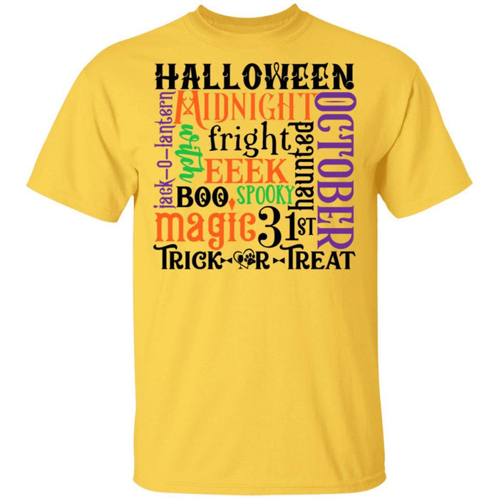 T-Shirts Daisy / S Winey Bitches Co "Halloween Word Jumble" 5.3 oz. T-Shirt WineyBitchesCo