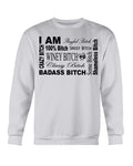 Sweatshirts Ash / S Winey Bitches Co "I Am Bitch"-Black Letters- Sweatshirt - Crew WineyBitchesCo