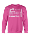Sweatshirts Heliconia / S Winey Bitches Co "I Am Essential" White Letters-Sweatshirt - Crew WineyBitchesCo