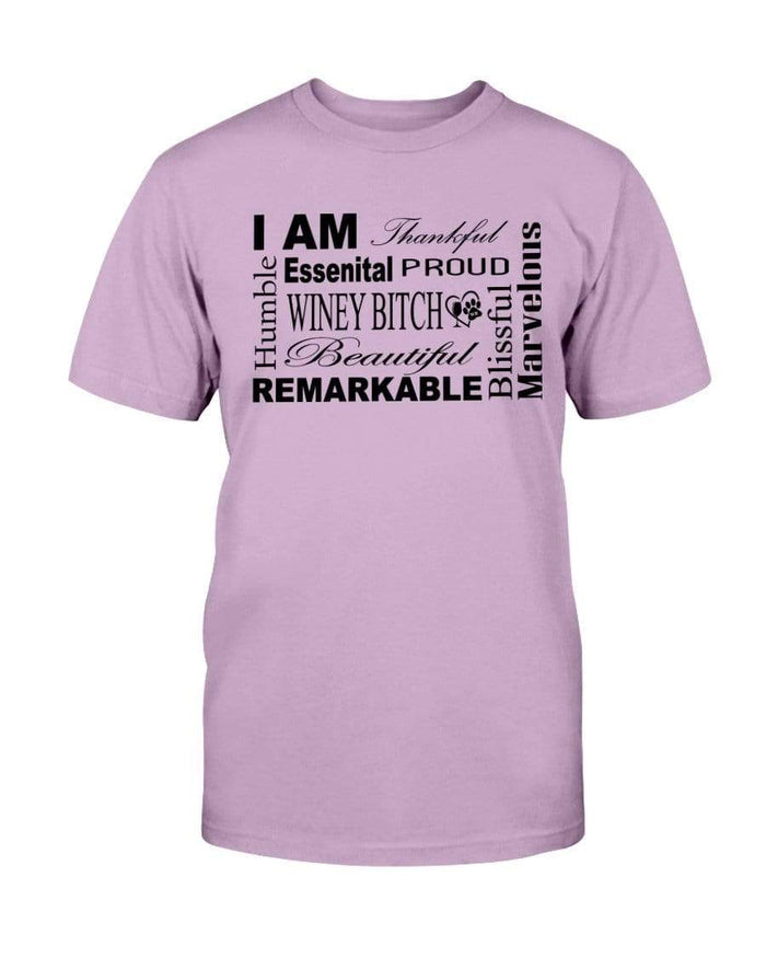 Shirts Orchid / S Winey Bitches Co "I Am Proud" Black Lettering- Ultra Cotton T-Shirt WineyBitchesCo