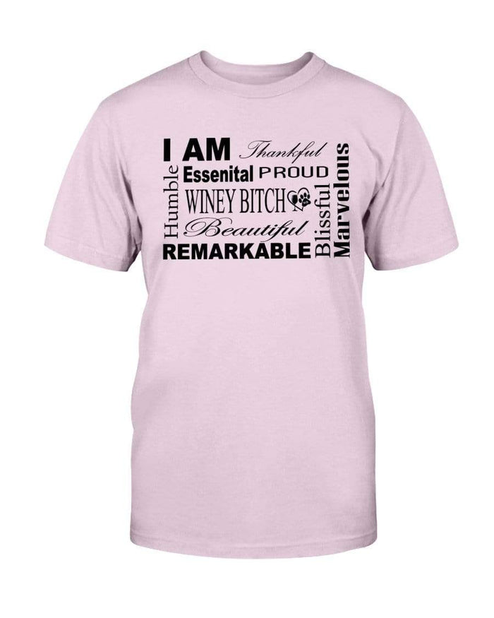 Shirts Light Pink / S Winey Bitches Co "I Am Proud" Black Lettering- Ultra Cotton T-Shirt WineyBitchesCo