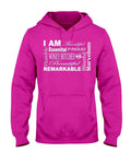 Sweatshirts Cyber Pink / S Winey Bitches Co "I Am Essential" White Letters- 50/50 Hoodie WineyBitchesCo