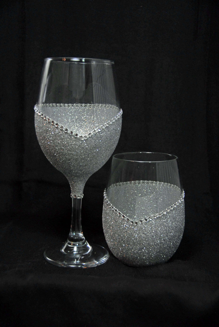 Barware Silver / Stem Winey Bitches Co "Christmas Therapy" Holiday Drinkware-Choose your color WineyBitchesCo