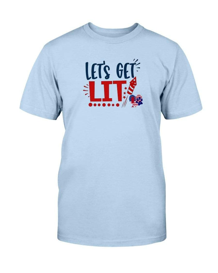 Shirts Light Blue / S Winey Bitches Co "Let Get Lit" Ultra Cotton T-Shirt WineyBitchesCo