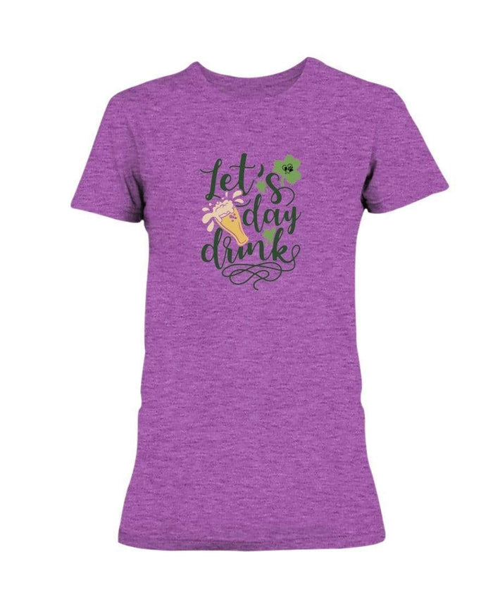 Shirts Hthr Rdnt Orchid / S Winey Bitches Co "Let's Day Drink" Ladies Missy T-Shirt WineyBitchesCo