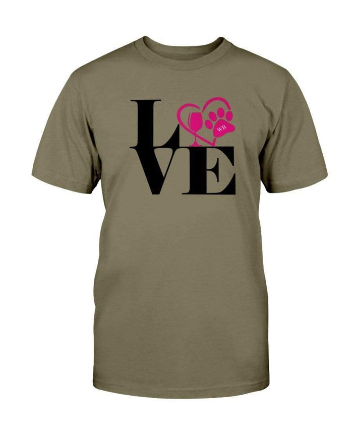 Shirts Olive / S Winey Bitches Co "Love Squared" Ultra Cotton T-Shirt WineyBitchesCo
