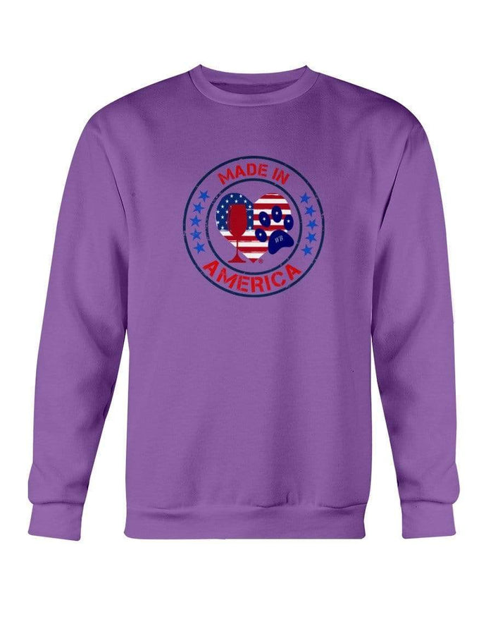 Sweatshirts Purple / S Winey Bitches Co "Made In America" Sweatshirt - Crew WineyBitchesCo