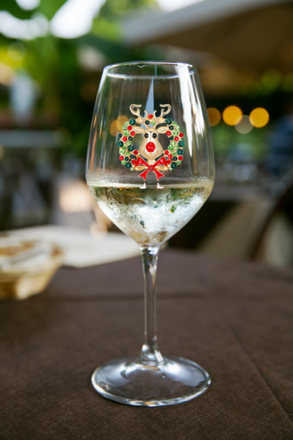 Winey Bitches Co Reindeer Wreath Tipsy Sip! "Magnetic Bling for your Wine Glass"