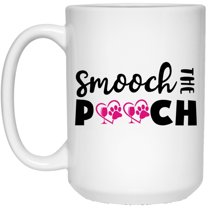 Drinkware White / One Size Winey Bitches Co "Smooch The Pooch" 15 oz. White Mug WineyBitchesCo