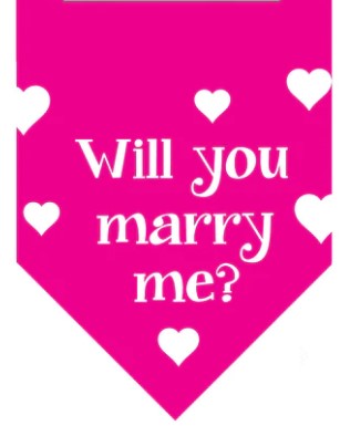 🐶💍💋 Winey Bitches Co Will You Marry Me? Doggie Bandana