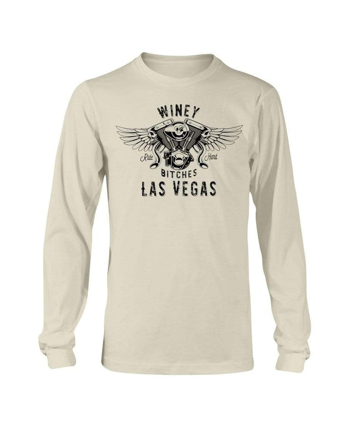 Shirts Natural / S Winey Bitches "Ride Hard Las Vegas" Long Sleeve T-Shirt WineyBitchesCo
