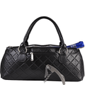 Accessories Winey Wine Clutch Purse- Black Quilted WineyBitchesCo