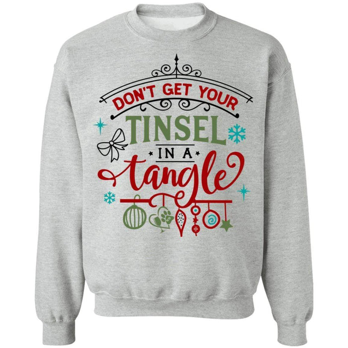 Sweatshirts Sport Grey / S WineyBitches.Co " Don't Get Your Tinsel In A Tangle" Crewneck Pullover Sweatshirt  8 oz. WineyBitchesCo